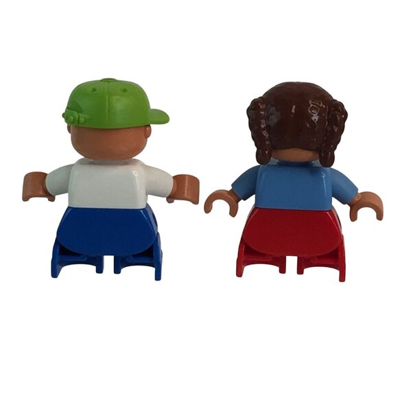 Lego Duplo Figures Lot of 4 Boy Girl Children Construction Workers - Picture 4 of 9
